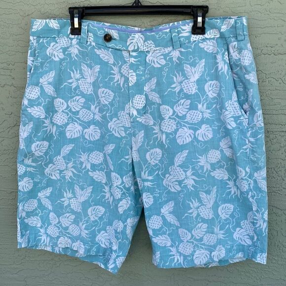 Brooks Brothers Reyn Sz 38 Cotton Bermuda Shorts - Picture 1 of 12